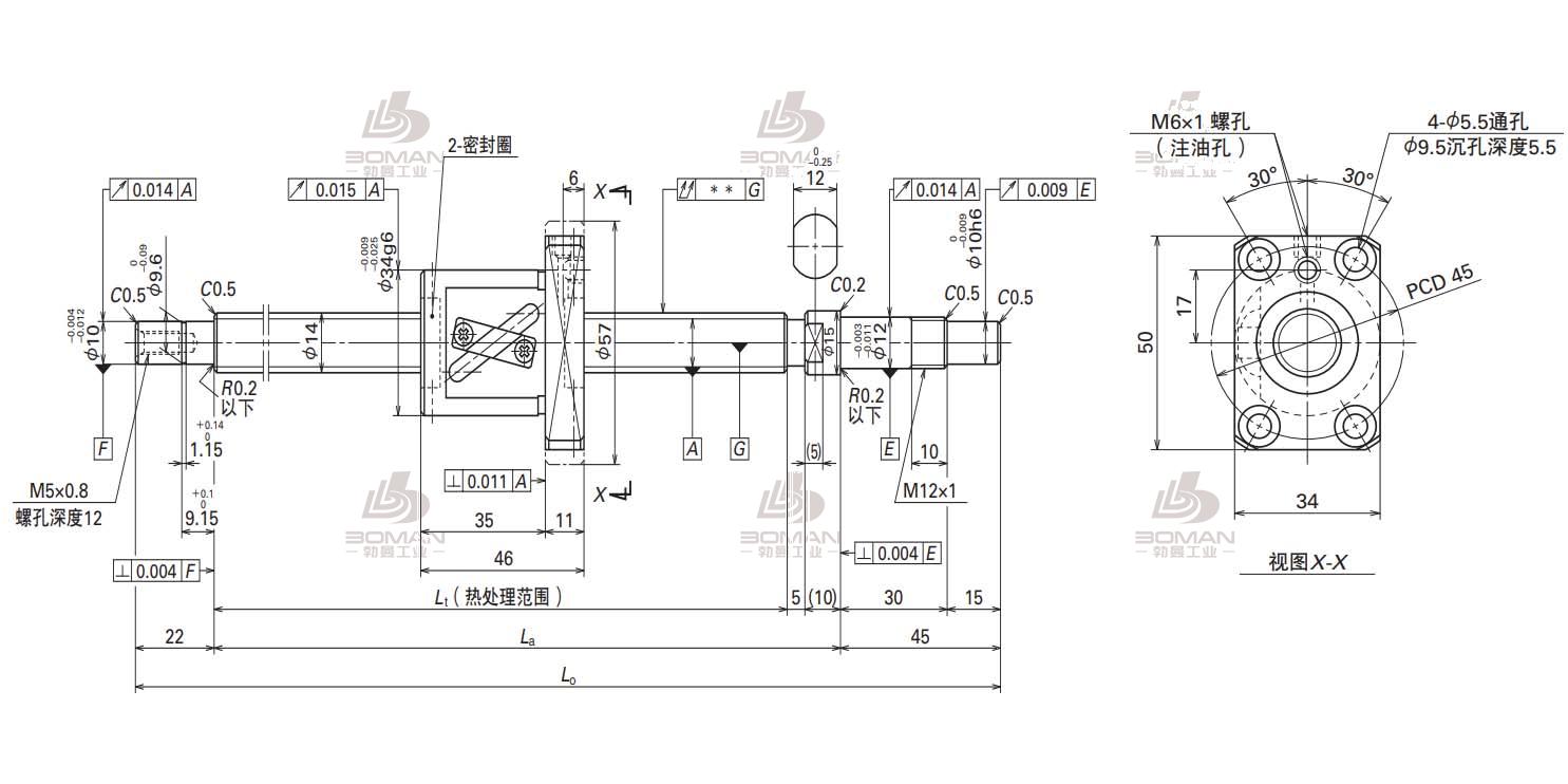 W1402FA-4-C5T8-MA标准滚珠丝杠