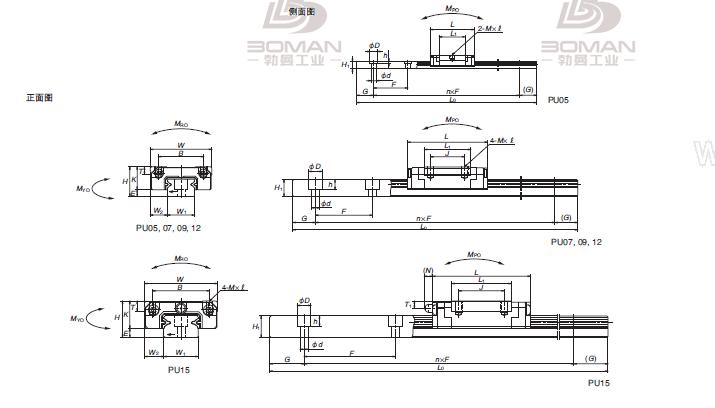 PU120095TRK2-**PCT-NSK微型直线导轨 PU系列