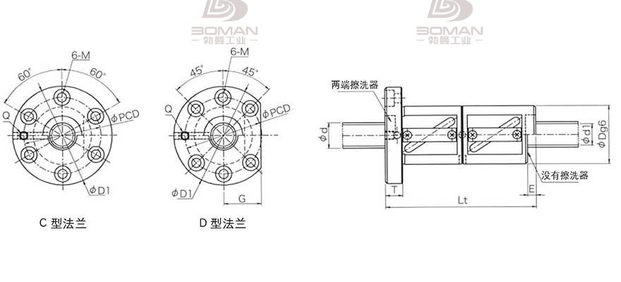 KURODA GR5012DD-DALR 黑田丝杆替换尺寸图解