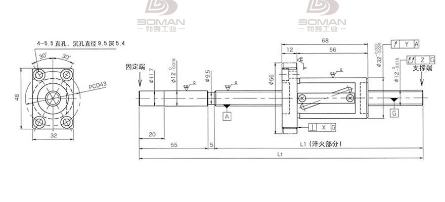 KURODA GG1220AS-BALR-0900A 黑田丝杆替换尺寸视频讲解