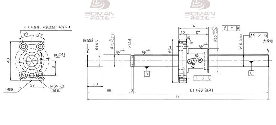 KURODA GG1502DS-BAPR-0600A 黑田精工丝杆底座安装方法