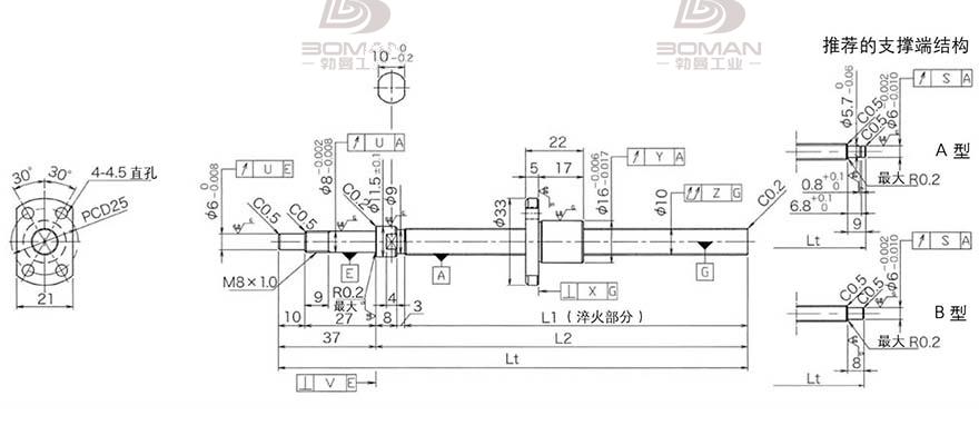 KURODA DP1002JS-HDNR-0320B-C3S 黑田丝杆型号规格