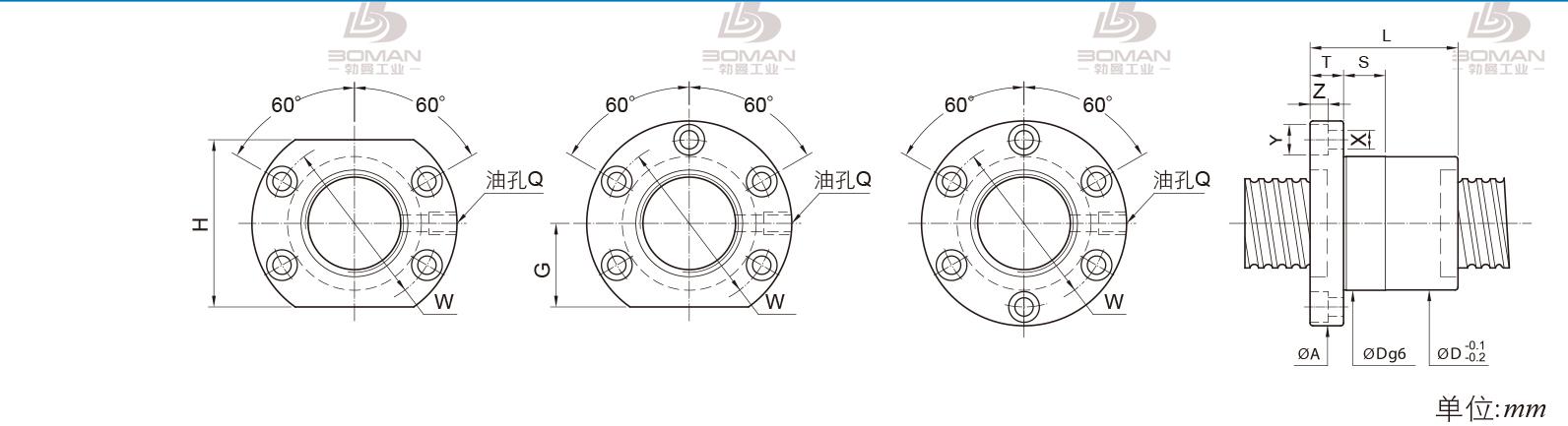 PMI FSIC8010-4 滚珠丝杠和pmi