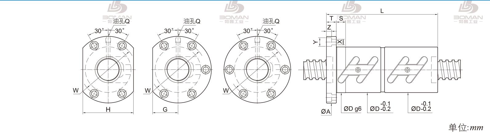 PMI FDWC3210-3 PMI丝杆作用