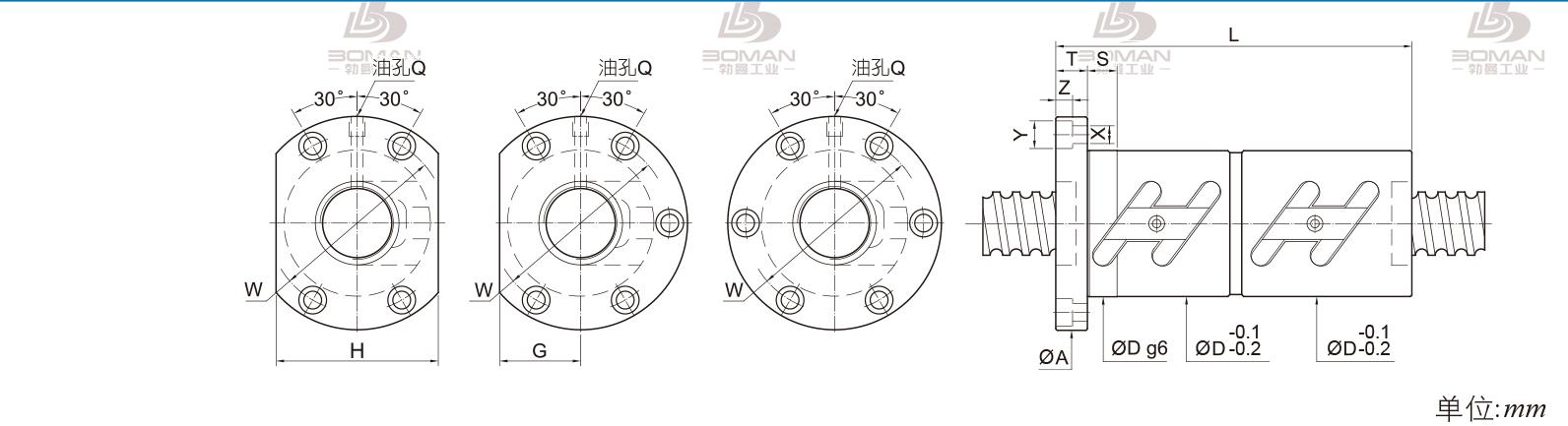 PMI FDWC5010-3 pmi滚珠丝杠精度等级