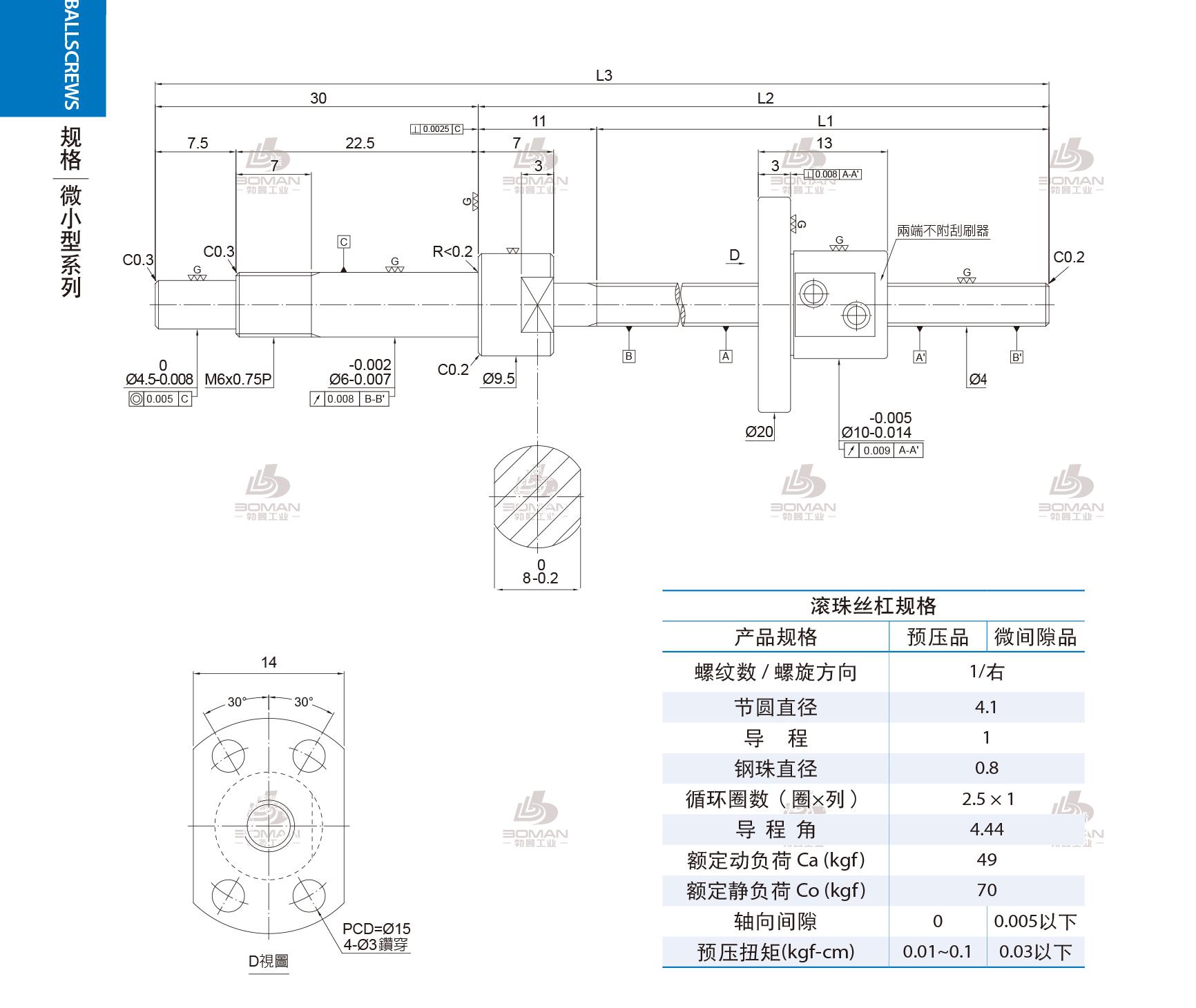 PMI FSM0401-C3-1R-0085 PMI丝杆型号介绍