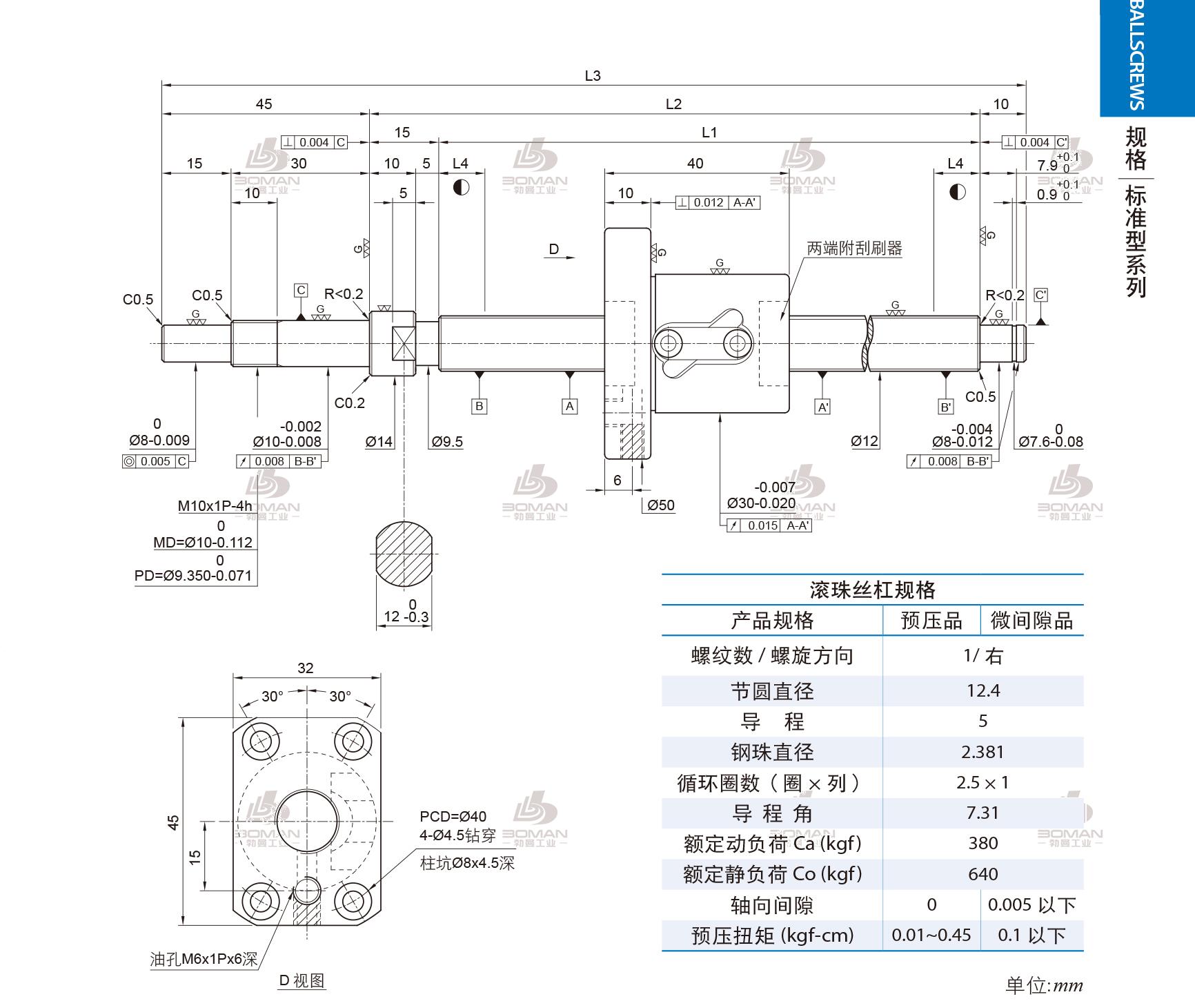 PMI 1R12-05B1-1FSWC-160-230-0.008 pmi 滚珠丝杠电动缸价格