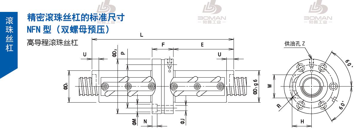 TSUBAKI 32NFNA20 tsubaki数控滚珠丝杆规格