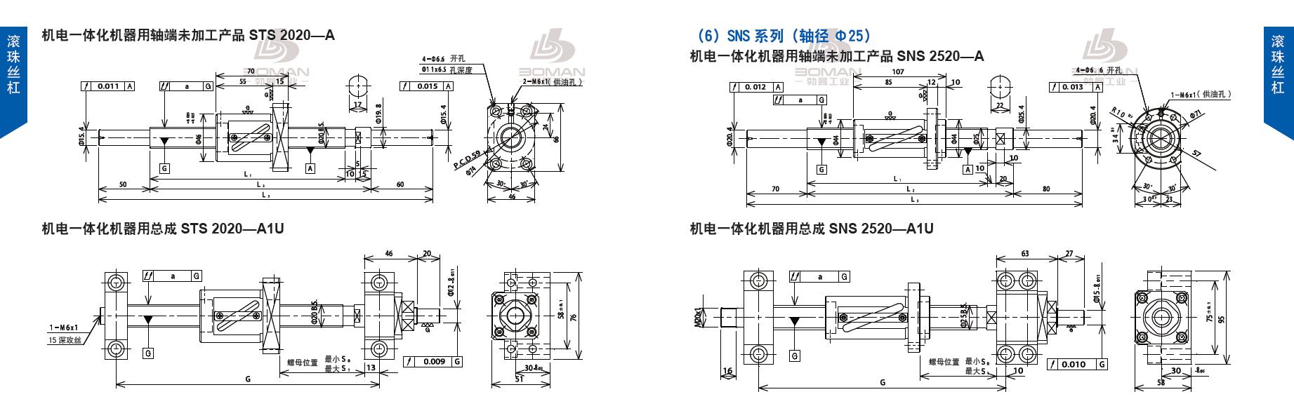 TSUBAKI STS2020-1145C5-A tsubaki是什么牌子的丝杆